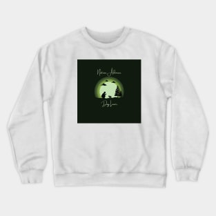 Human and Dog Bond Silhouette Crewneck Sweatshirt